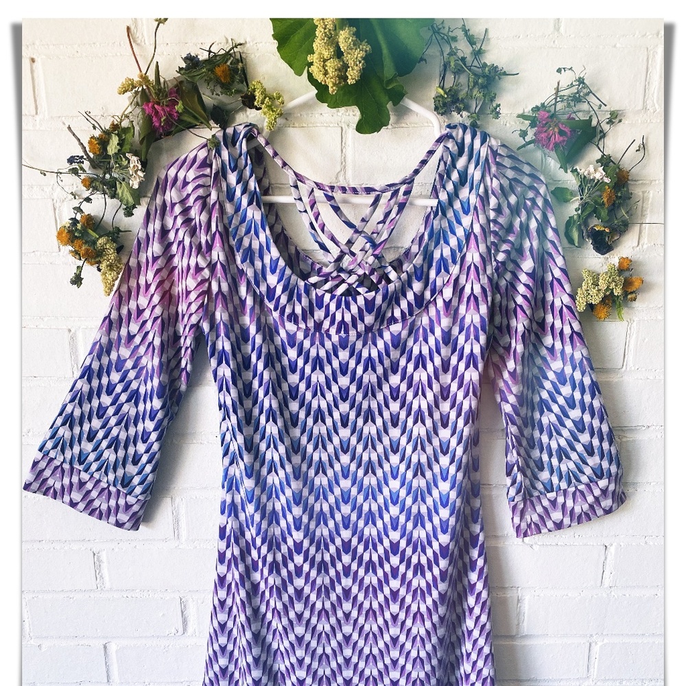 Jessica Simpson Geometric MidiDress